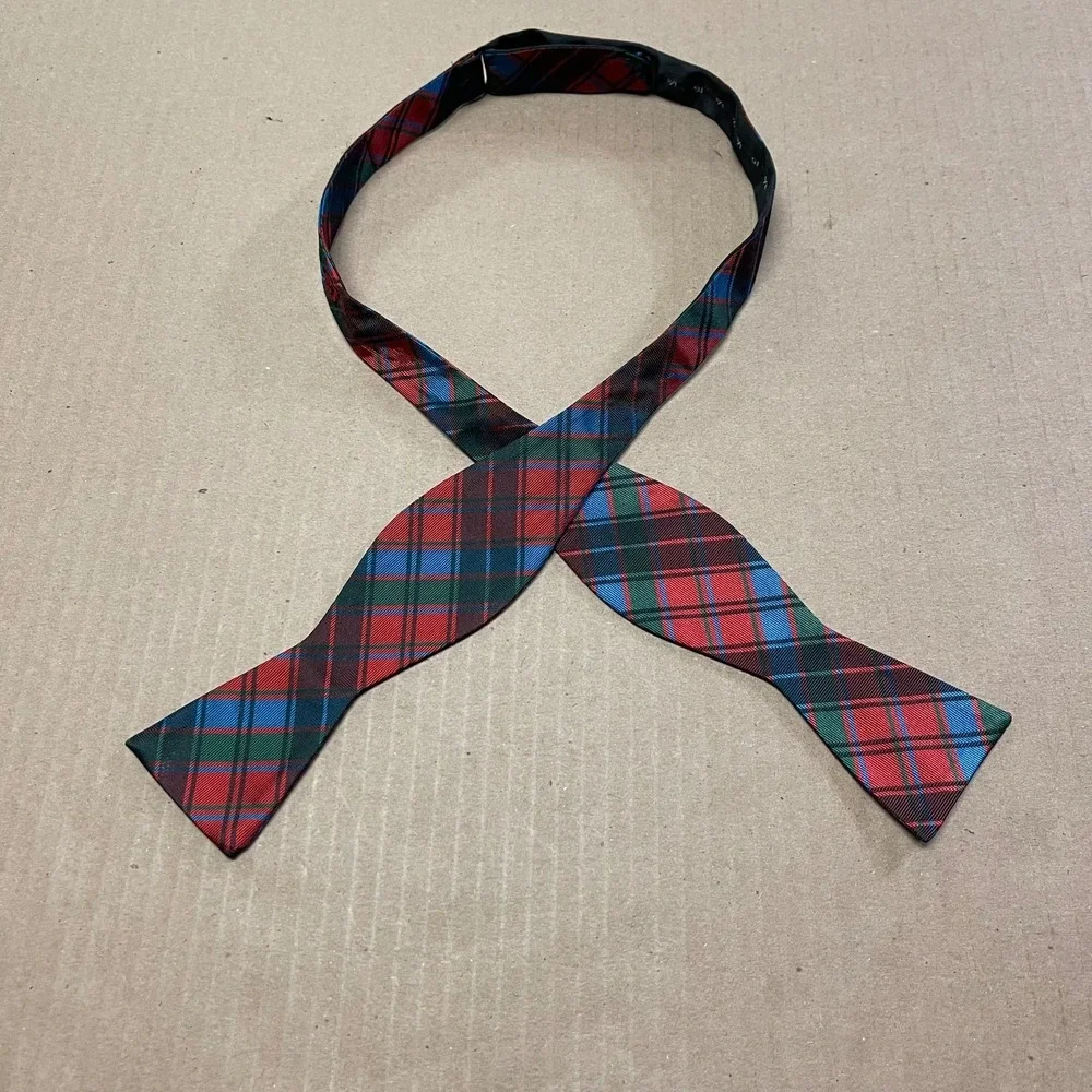 Tie Bar Bow Tie Silk Self Tie 2